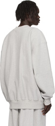 Hed Mayner Gray Fur Trim Sweatshirt