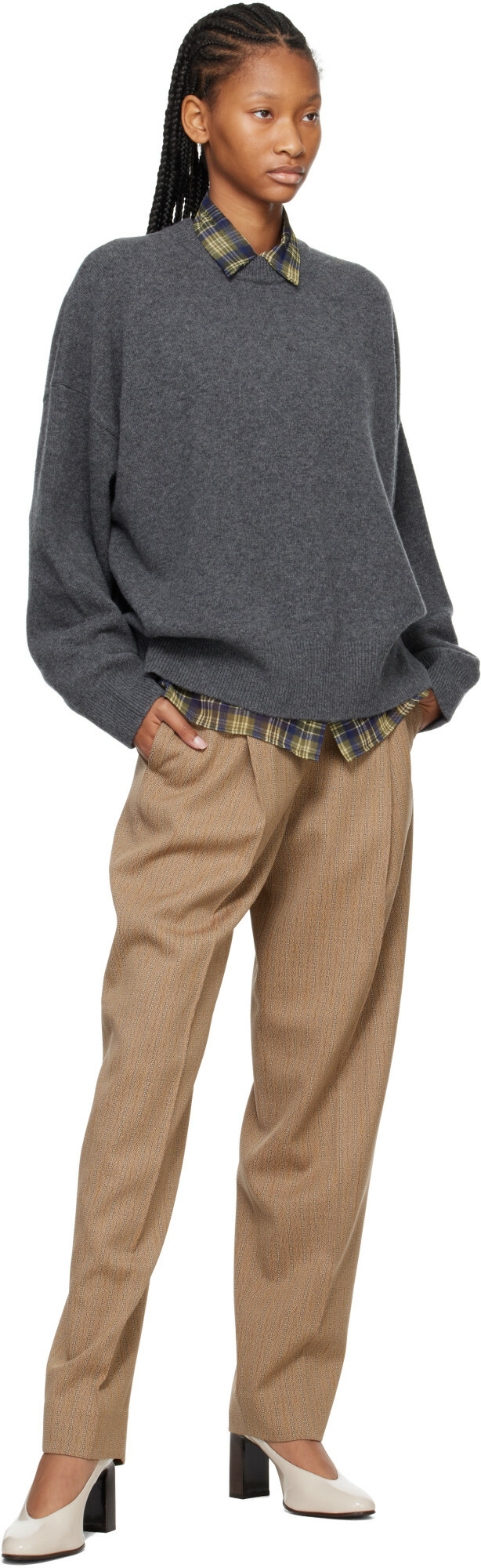 Róhe Gray Classic Crewneck Sweater