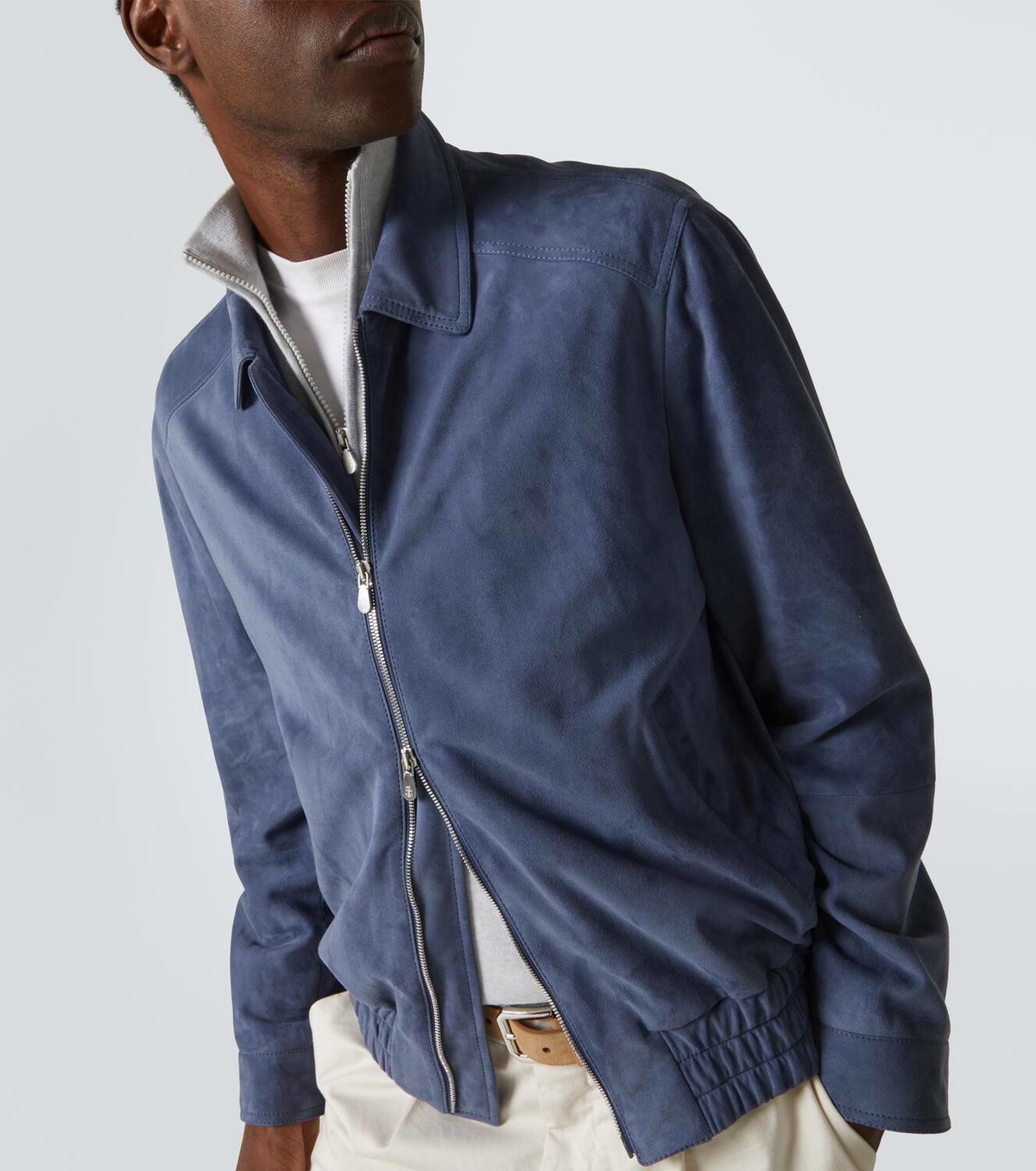 Brunello Cucinelli Suede bomber jacket Brunello Cucinelli