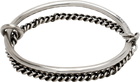 Ann Demeulemeester Silver Irregular Bangle Bracelet