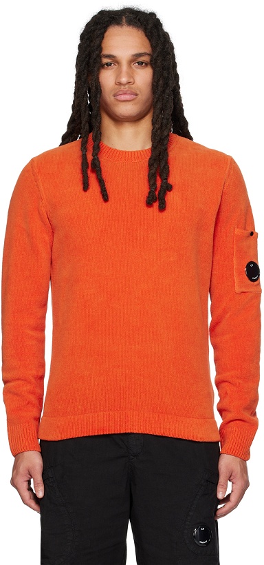 Photo: C.P. Company Orange Garment-Dyed Sweater