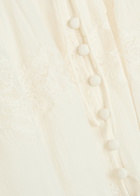 Loveshackfancy Darline Lace and Silk-chiffon top Ivory