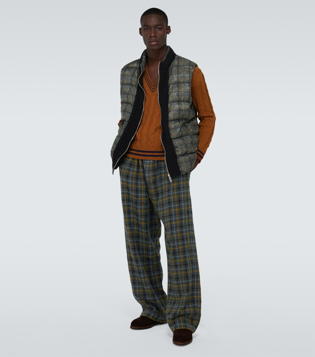 Undercover - Checked padded vest
