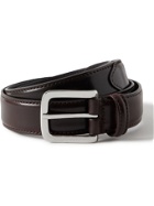 ANDERSON'S - 4cm Black Leather Belt - Brown