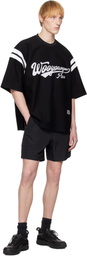 WOOYOUNGMI Black Nylon Banding Shorts