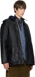 A.P.C. Navy Barbour Edition Beaufort Waxed Jacket
