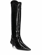 ANINE BING - 40mm Rae Croc Embossed Leather Boots