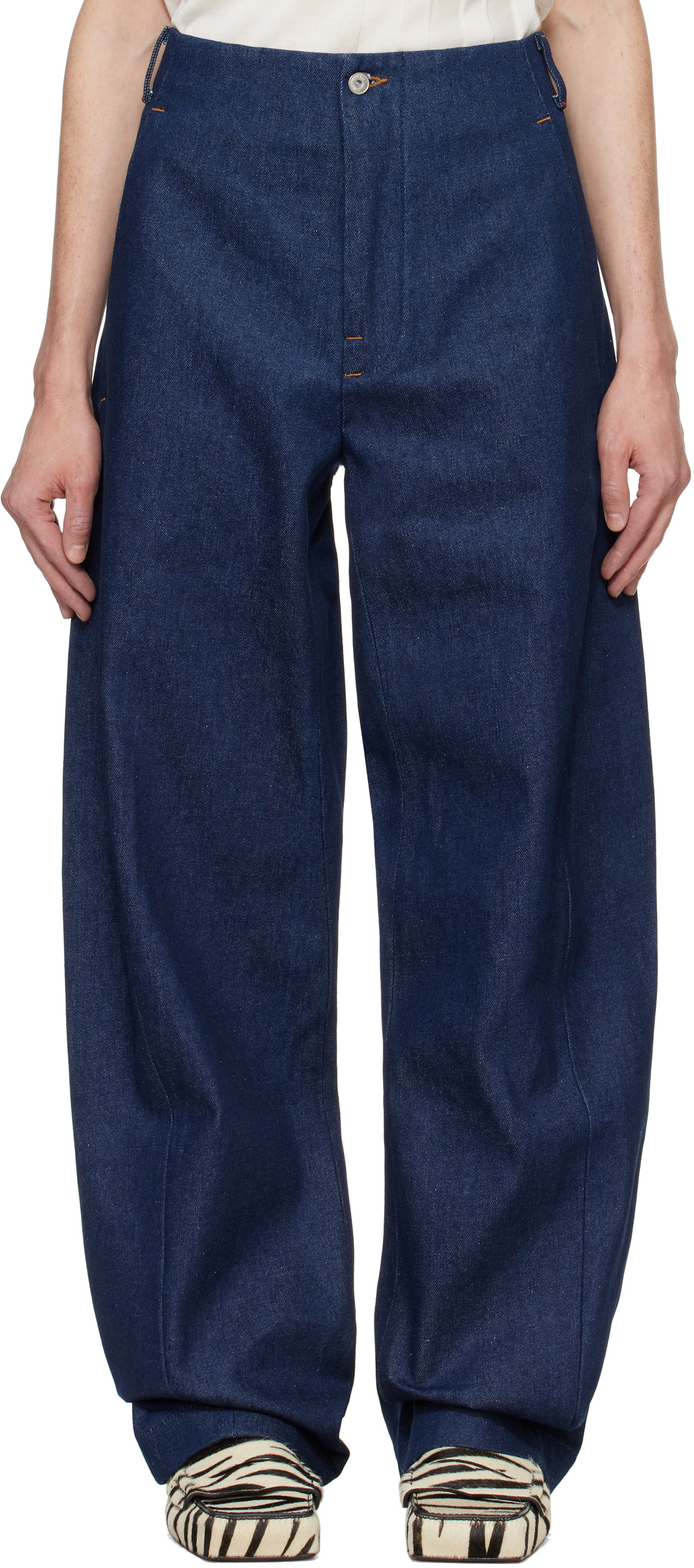 JACQUEMUS La Casa ジーンズ JACQUEMUS Navy La Casa 'Le de-Nîmes Scala' Jeans Jacquemus