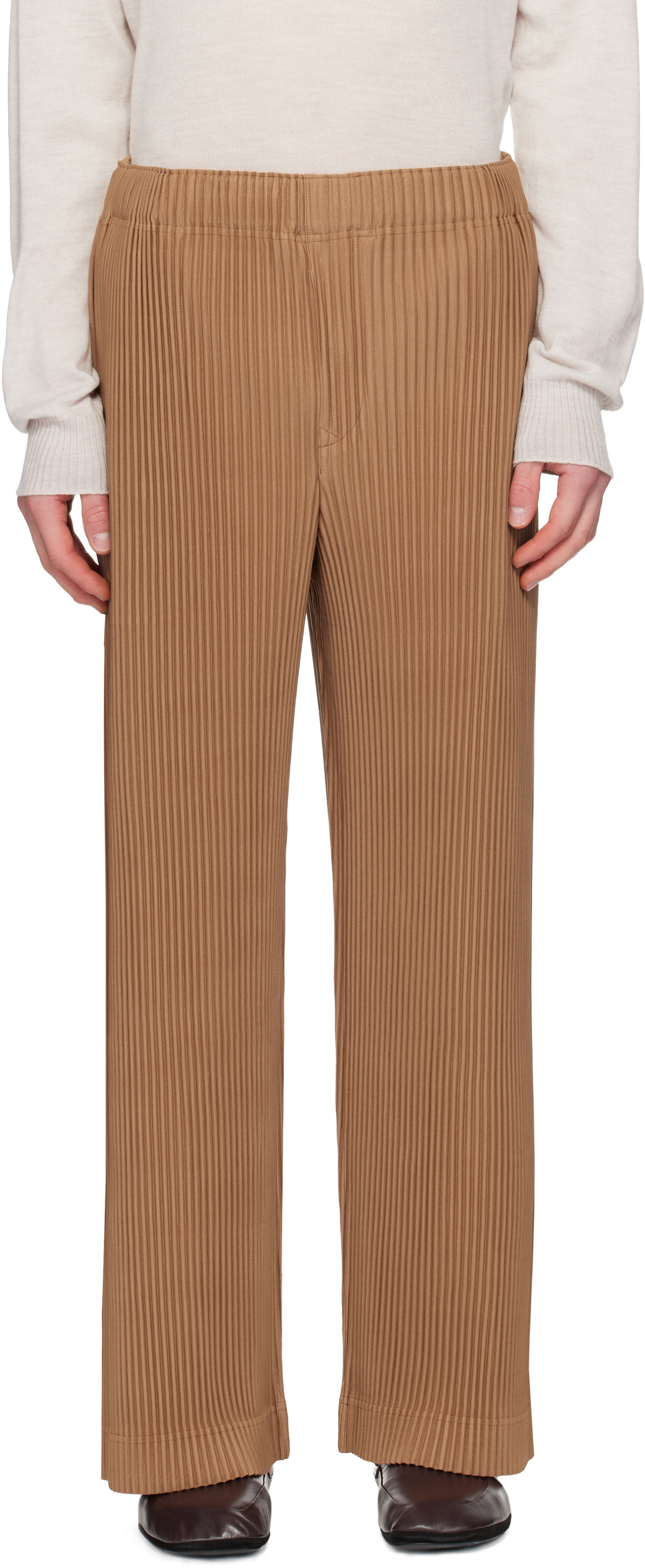 HOMME PLISSÉ ISSEY MIYAKE Tan Monthly Colors October Trousers