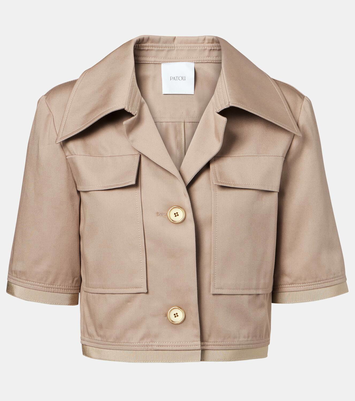 【PATOU】 Cropped cotton gabardine jacket Patou Cropped cotton gabardine jacket Patou