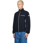 Moncler Navy Fourioun Cotton Blend Short Jacket