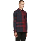 Burberry Red and Blue Thornaby Check Shirt