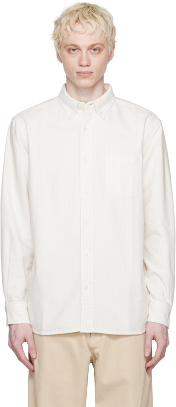 Photo: Adsum Off-White Striped Shirt