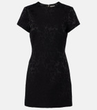 Saint Laurent Devoré floral cotton-blend minidress