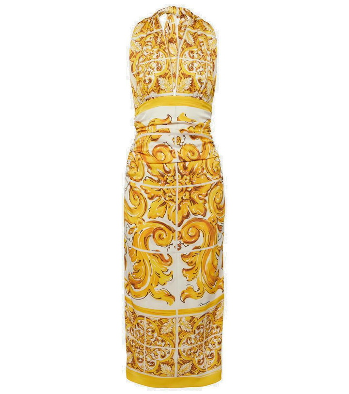 Photo: Dolce&Gabbana Halterneck silk-blend midi dress