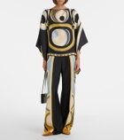 La DoubleJ Club printed silk twill wide-leg pants