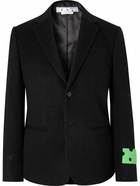 Off-White - Logo-Appliquéd Cashmere Blazer - Black