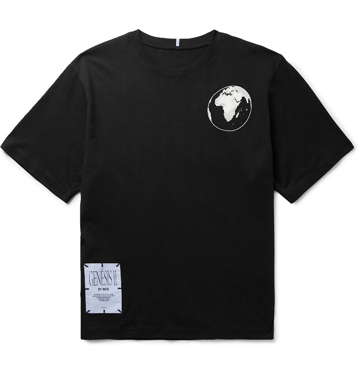 Photo: MCQ - Appliquéd Printed Cotton-Jersey T-Shirt - Black