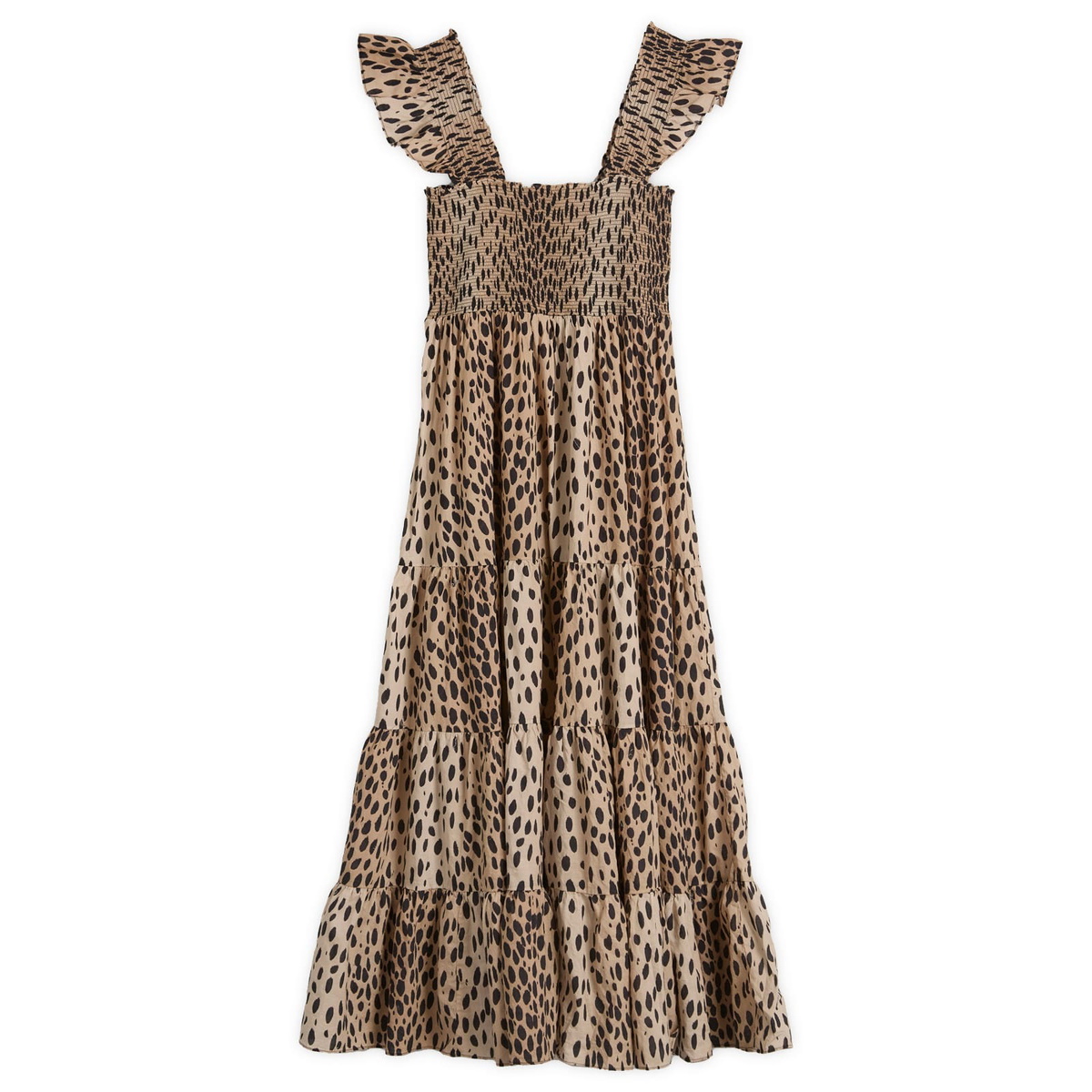 RIXO Women's Kendall Antelope Midi Dress in Antelope Spot Black