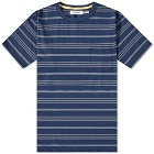 Nonnative Men's Dweller Stripe Pocket T-Shirt in Navy
