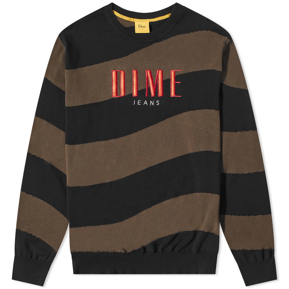 Dime Wave Striped Crew Knit