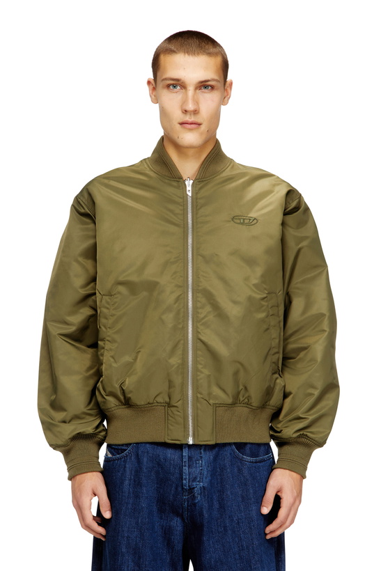 Photo: Diesel Padded bomber jacket with Oval D embroidery - Winter Jackets Mens in Multicolor