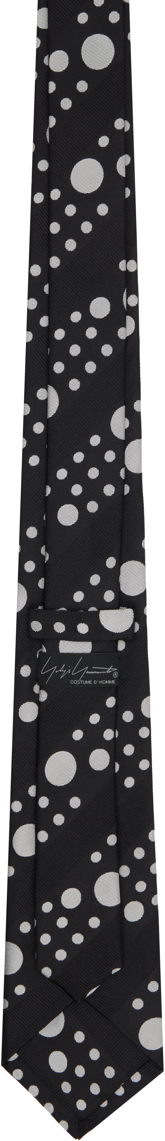 YOHJI YAMAMOTO Black Derby Tie