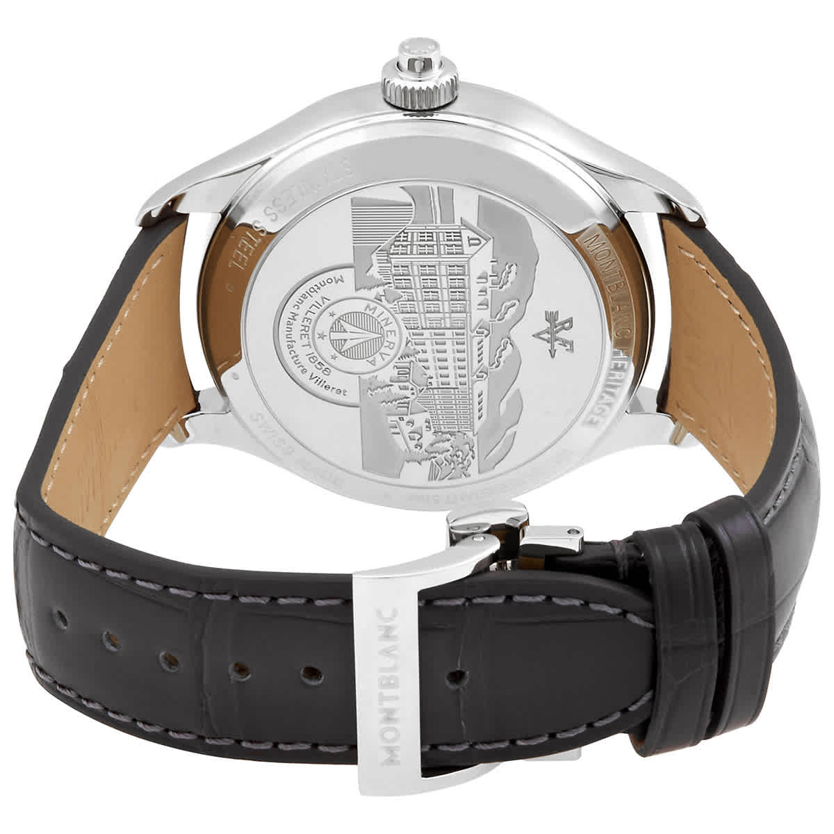 Montblanc Heritage Monopusher Chronograph Automatic Silver Dial Mens Watch 119951