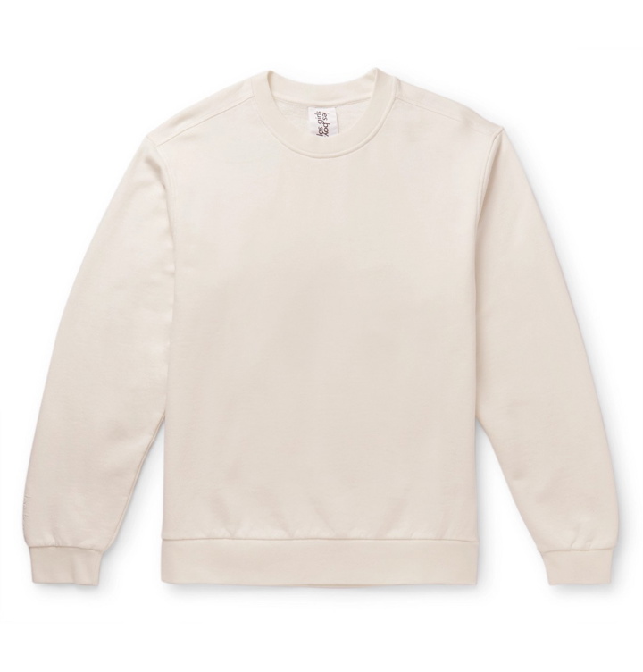 Photo: Les Girls Les Boys - Logo-Appliquéd Organic Loopback Cotton-Jersey Sweatshirt - Neutrals