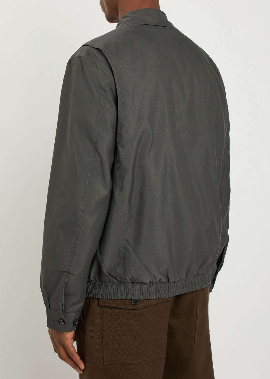 Polo Ralph Lauren 150cmコットン製グレー ジャケット Polo Ralph Lauren Logo-embroidered Woven Jacket Grey Polo Ralph Lauren