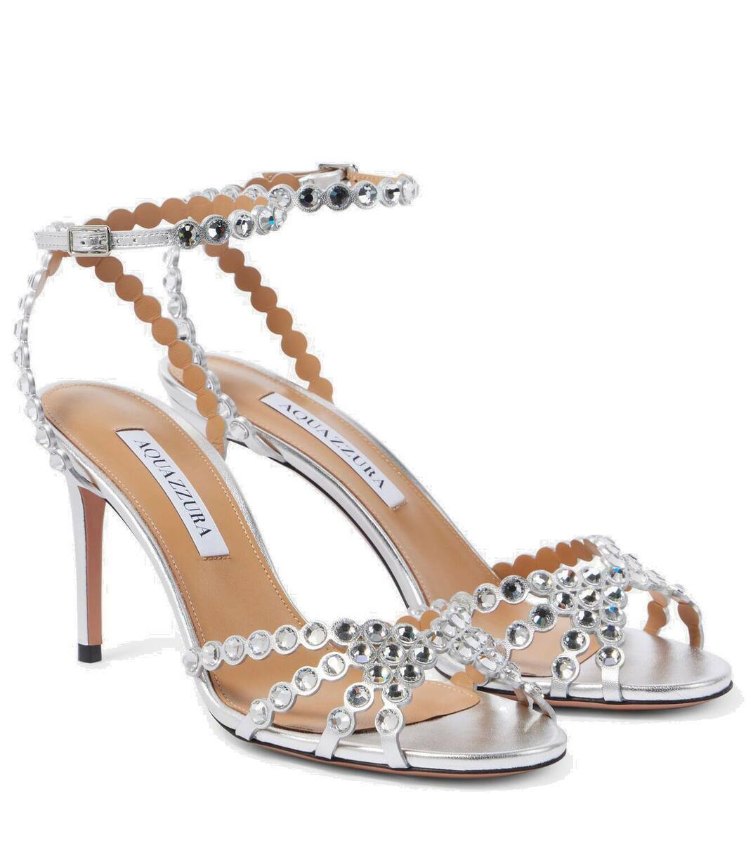Aquazzura Tequila 85 embellished leather sandals Aquazzura