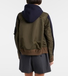Sacai Paneled zip-up hoodie