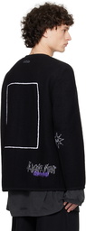 032c Black 'Ghost Writer' Wool Jacket