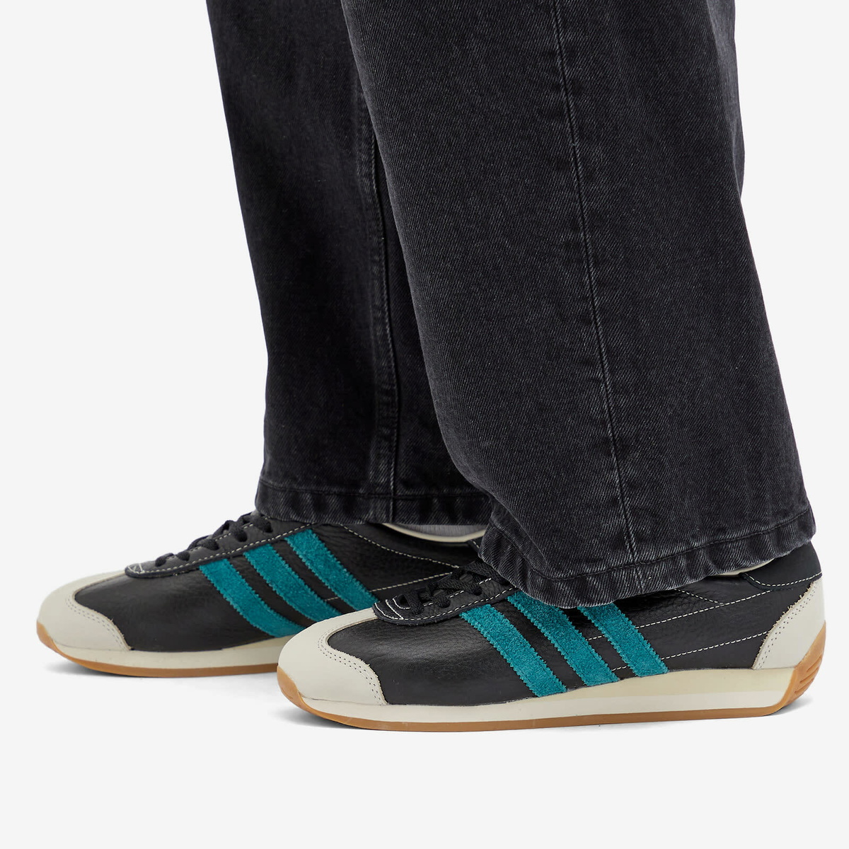 関税送料込♪adidas/Country OG Core Black, Legacy Teal Adidas Women's Country OG W in Core Black/Legacy Teal/Silver