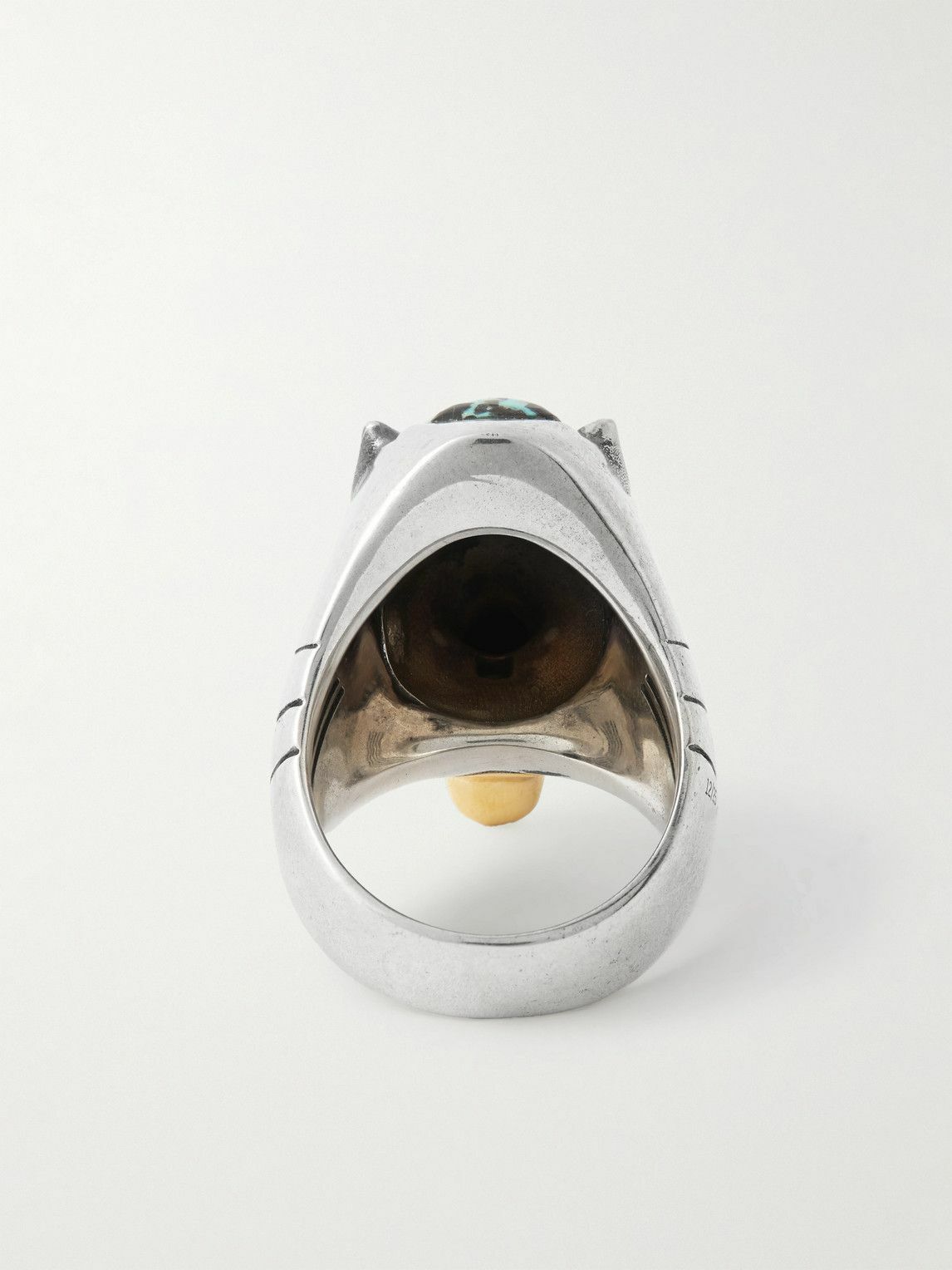 Jacques Marie Mage - Yellowstone Forever Lamar Sterling Silver, 18-Karat Gold and Turquoise Ring - Silver
