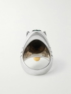 Jacques Marie Mage - Yellowstone Forever Lamar Sterling Silver, 18-Karat Gold and Turquoise Ring - Silver