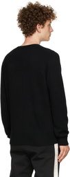 Alexander McQueen Black Cashmere Beaded Skull Sweater