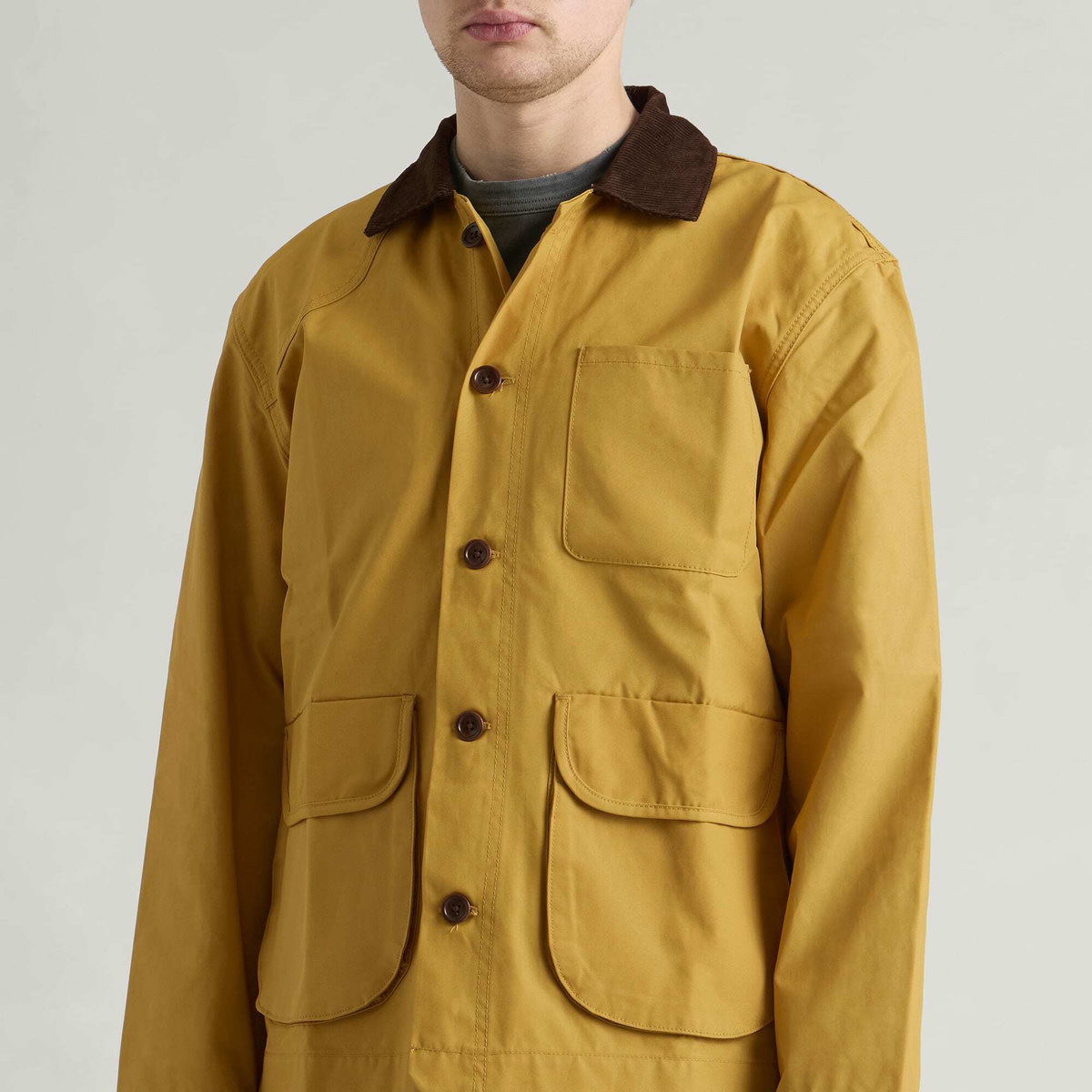 Service Works Men's Waxed Barn Coat in Ochre