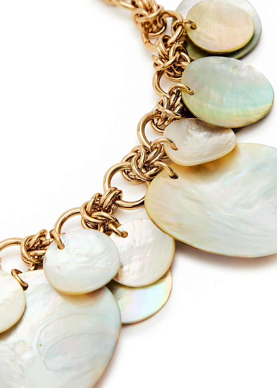 Paco Shell Rabanne Shell Disc Pearl Necklace - Multicoloured 1 - One Size Paco Rabanne