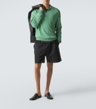 Studio Nicholson Starboard striped cotton and wool shorts