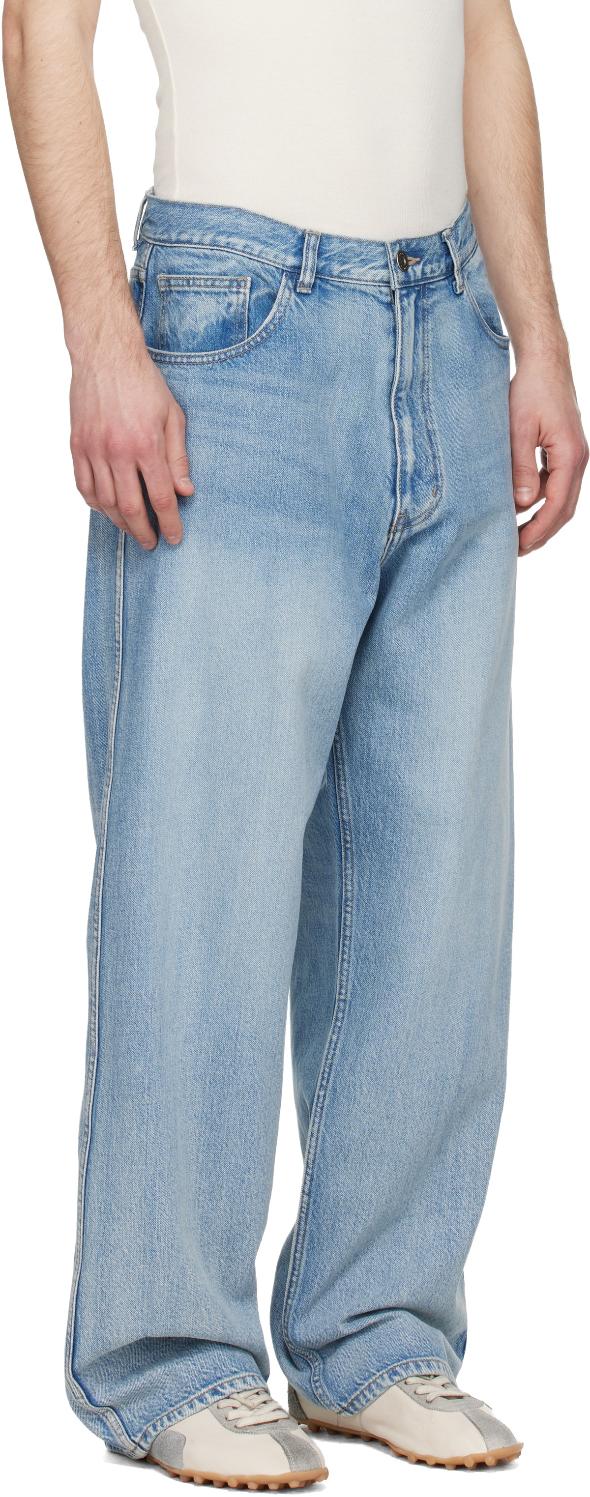 Solid Homme Blue Semi-Flare Jeans