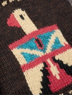 KAPITAL - Jacquard-Knit Wool Sweater - Brown
