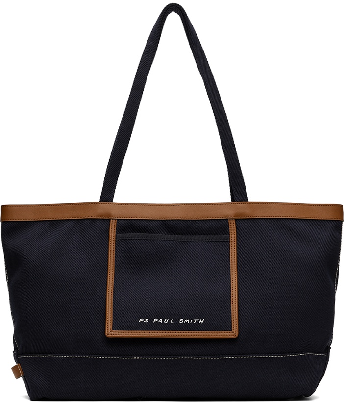 Photo: PS by Paul Smith Navy Embroidered Tote