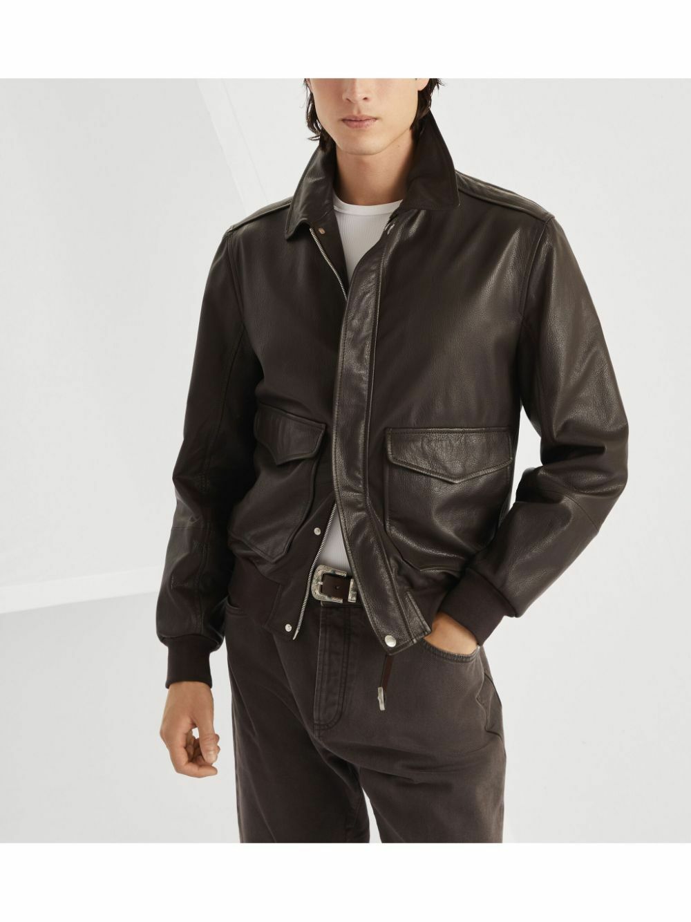 Brunello Cucinelli Leather Jacket Brunello Cucinelli Brunello Cucinelli Leather Jacket Brunello Cucinelli