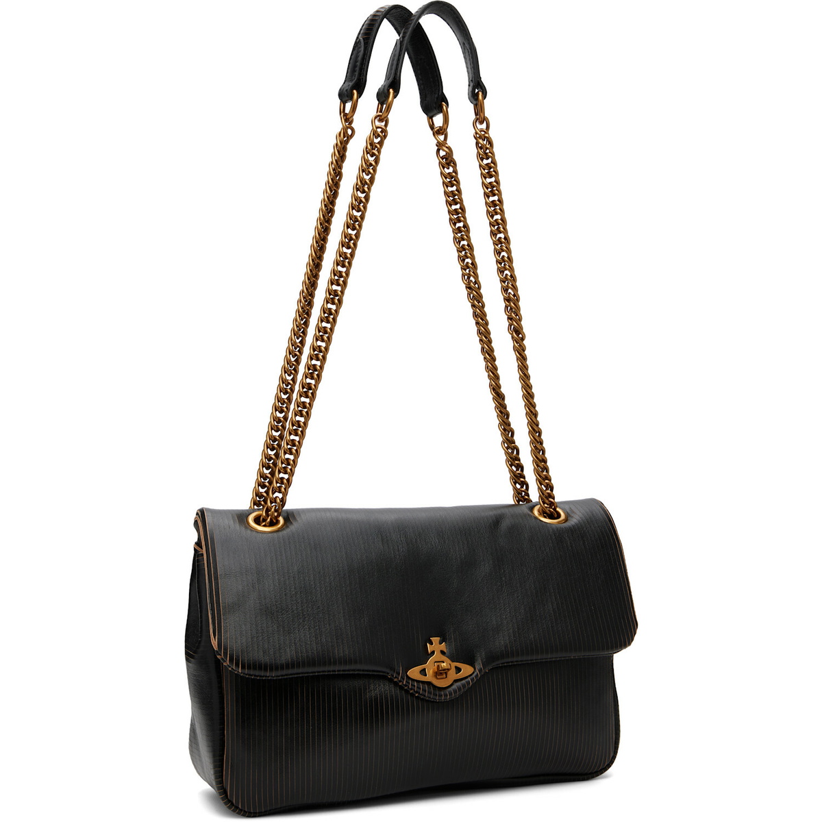 Vivienne Westwood Black Anita Medium Shoulder Bag