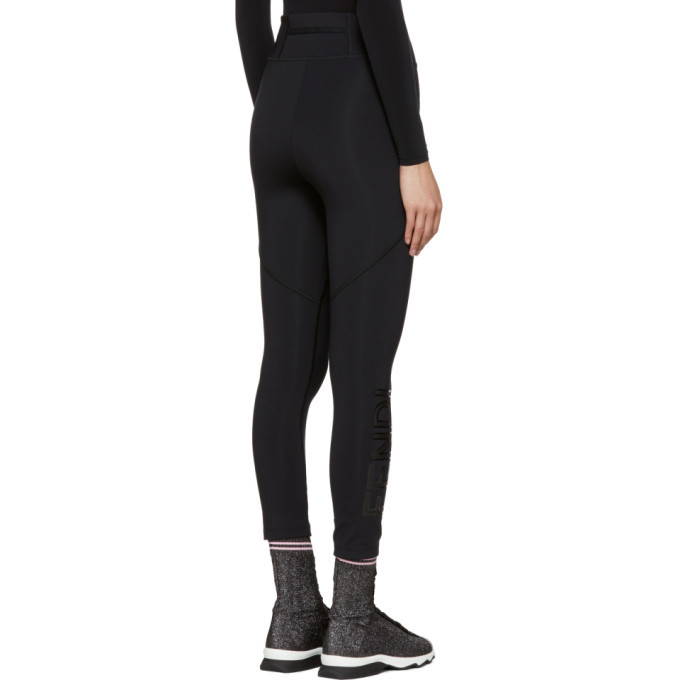 Fendi Black Logo Leggings Fendi