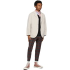 BEAMS PLUS Burgundy Check Ankle-Cut Trousers