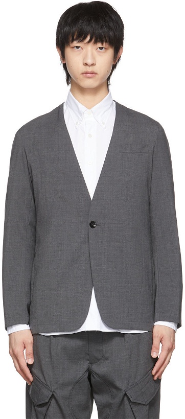 Photo: SOPHNET. Grey Polyester Jacket