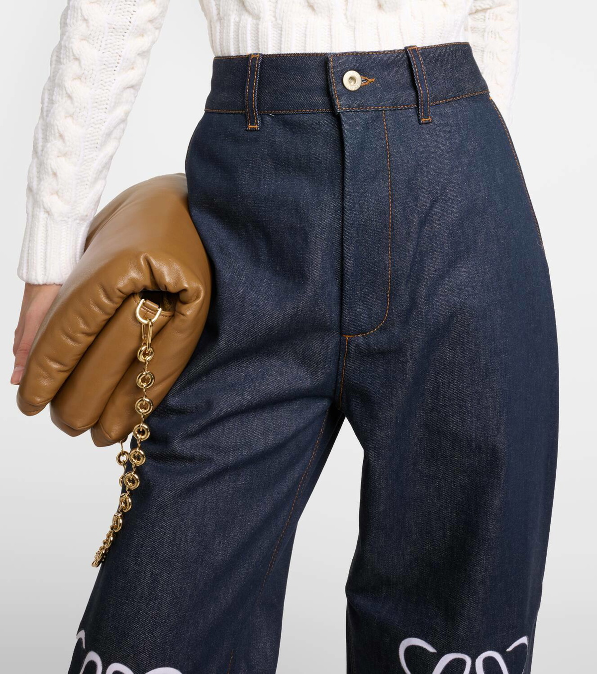 Loewe Anagram mid-rise wide-leg jeans Loewe Loewe Anagram mid-rise wide-leg jeans Loewe