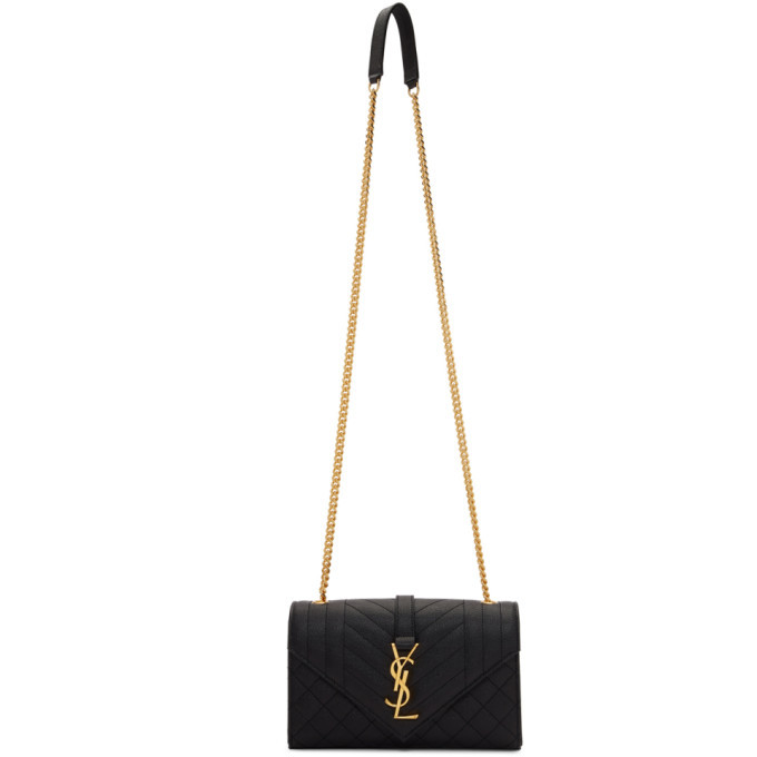 Saint Laurent Monogram Envelope Bag - Black